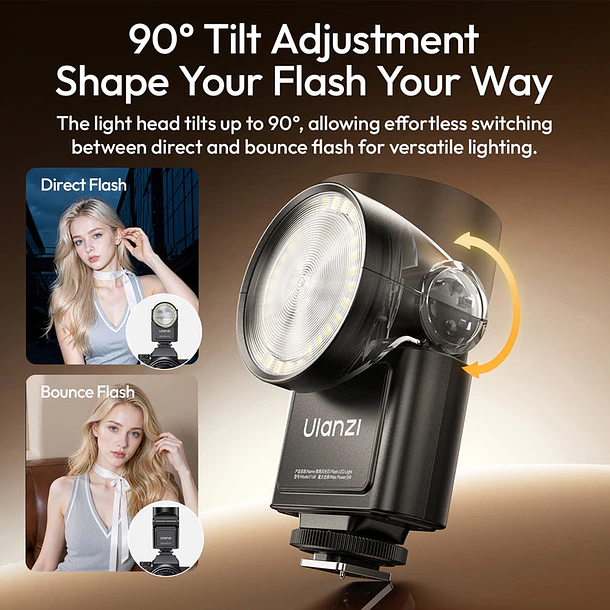 Ulanzi F16R Flash Para Cámara con Luz Led y Batería Recargable UL-L302 6