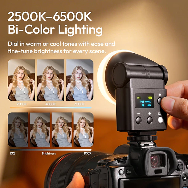 Ulanzi F16R Flash Para Cámara con Luz Led y Batería Recargable UL-L302 8