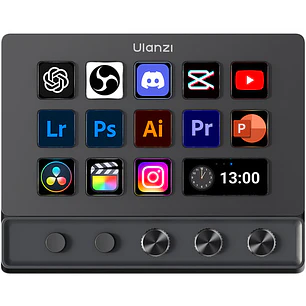 Ulanzi D200X Consola Creativa Todo en Uno con 14 Teclas LCD y Hub 8 en 1 UL-A045