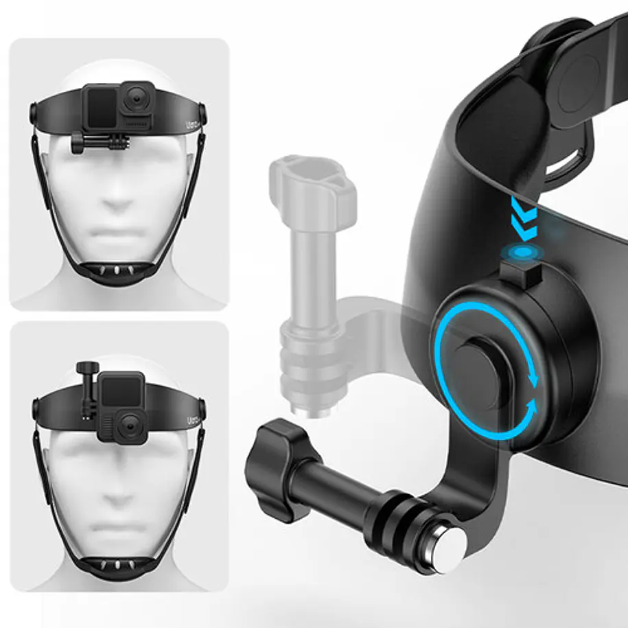 Ulanzi HERO 01 Soporte de Cabeza Para Cámaras Deportivas y Celular con Zapata Fría UL-C098A 4
