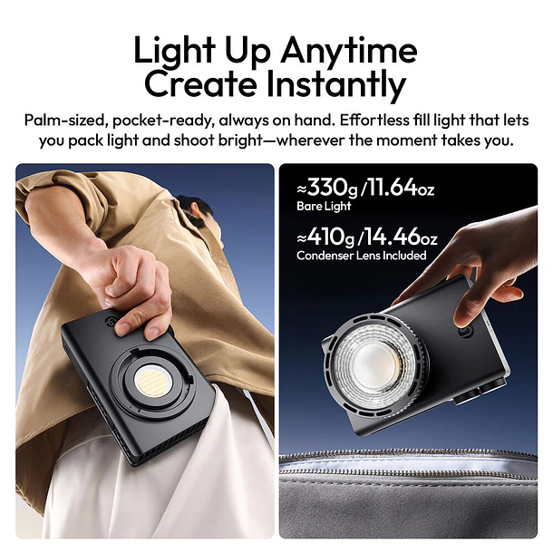 Ulanzi C01 Luz Led COB 100W Bicolor Portátil con Lente Condensador UL-L252 3