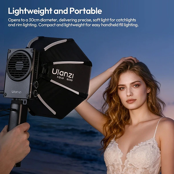 Ulanzi FOLD QS30 Softbox Octagonal 30 cm Plegable con Montura Mini Bowens y Grilla UL-L304 7