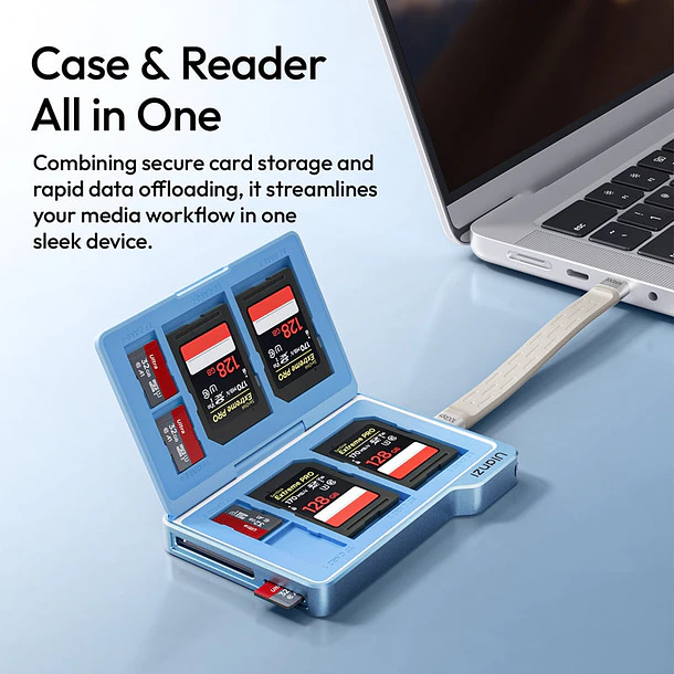 Ulanzi DC01 Estuche 2 en 1 Para Tarjetas de Memoria con Lector USB-C Negro UL-X148 5