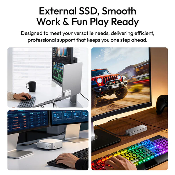 Ulanzi DT580 Gabinete Para SSD M.2 NVMe Thunderbolt 5 80 Gbps Sin SSD Incluido UL-I006 5