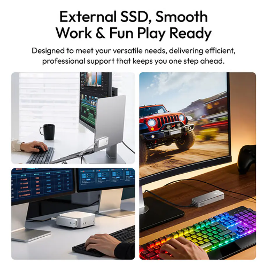 Ulanzi DT580 Gabinete Para SSD M.2 NVMe Thunderbolt 5 80 Gbps Sin SSD Incluido UL-I006 5