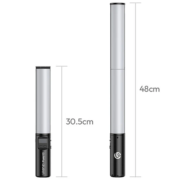 Ulanzi FOLD15 Bastón de Luz LED RGB Plegable de Mano 2500-9000K CRI 95 UL-L209 2