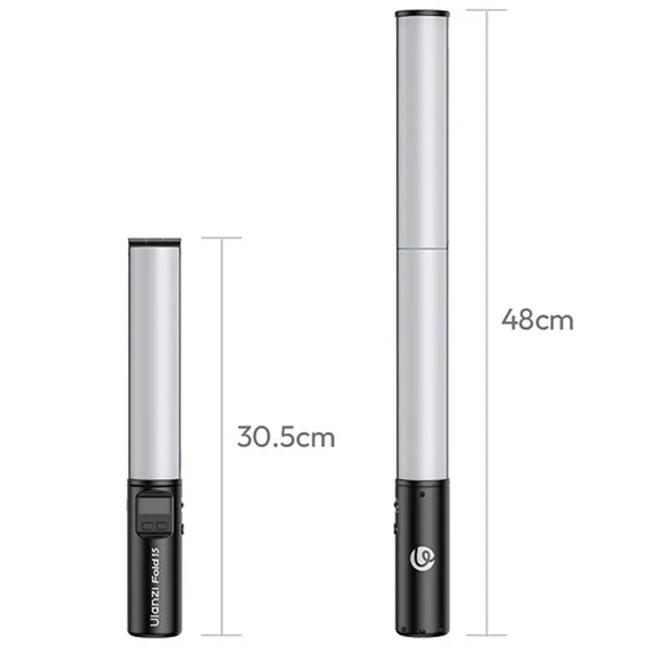 Ulanzi FOLD15 Bastón de Luz LED RGB Plegable de Mano 2500-9000K CRI 95 UL-L209 2