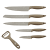 Set de cuchillos de 6 piezas con recubrimiento de mármol