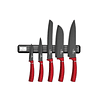 Set de cuchillos de 6 piezas mango rojo 