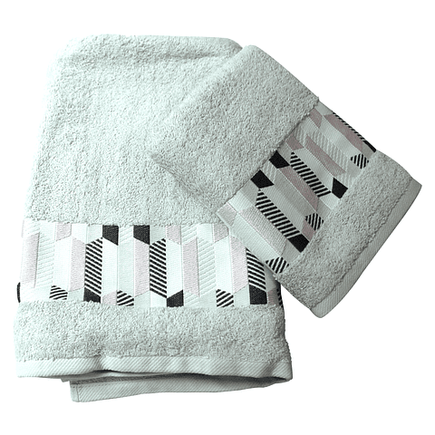 Set de 2 toallas 100% algodón turco