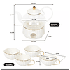 Tetera con 4 tazas en cerámica 