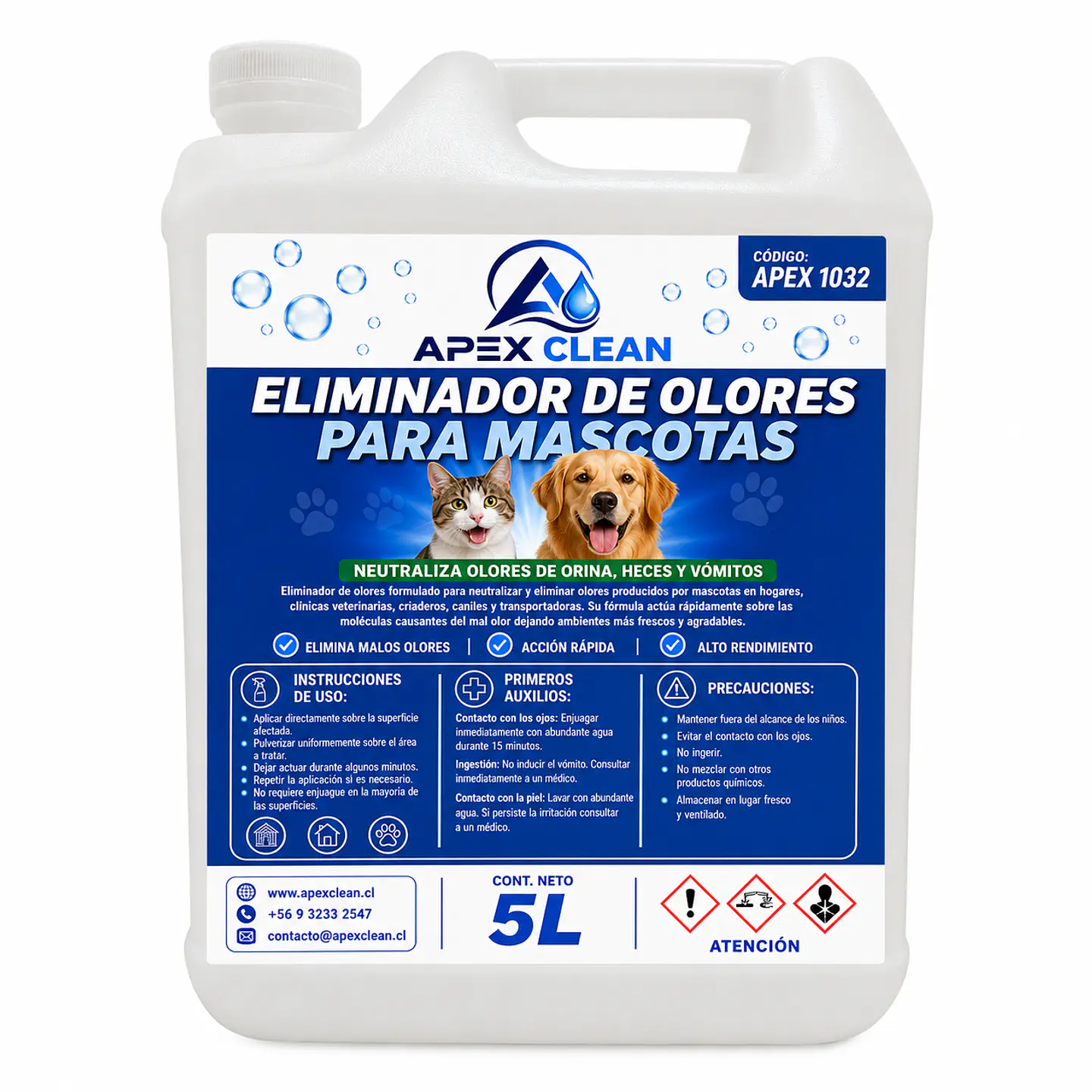 Eliminador de olores para mascota 5L 1