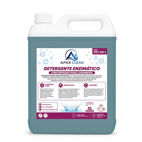 Detergente Enzimático Concentrado para Lavandería 5lts
