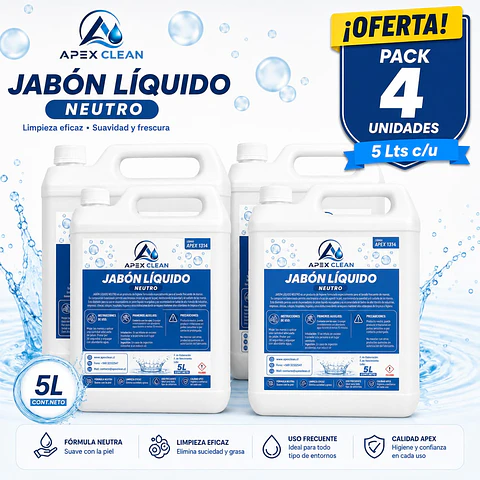 Pack Jabón Líquido Neutro 5L