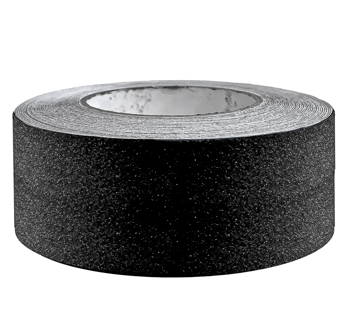 Rollo antideslizante 20 m x 50 mm, negra, grano industrial