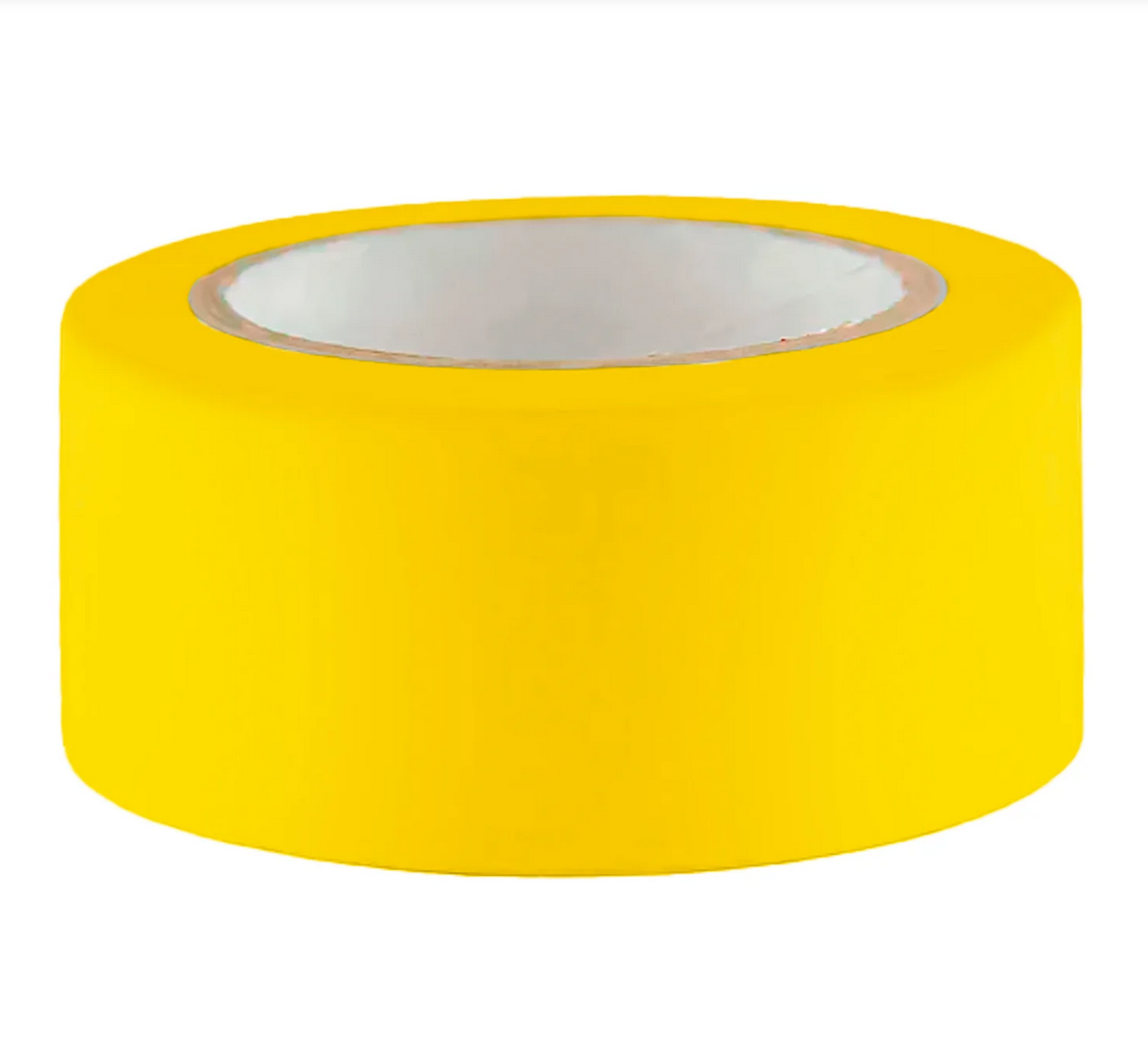 Cinta de demarcación de piso amarilla 50 mm x 33 m adhesiva