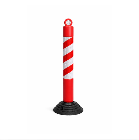 Baliza abatible de poliuretano 83 cm para control de accesos