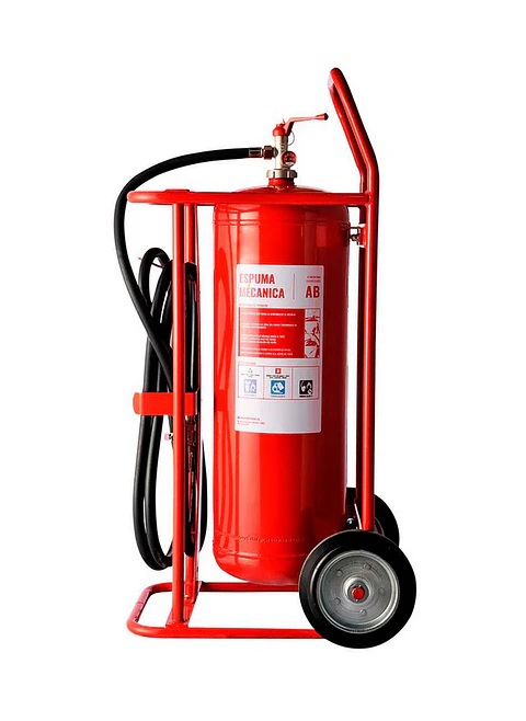 Carro extintor rodante espuma AFFF 50 litros con manguera larga