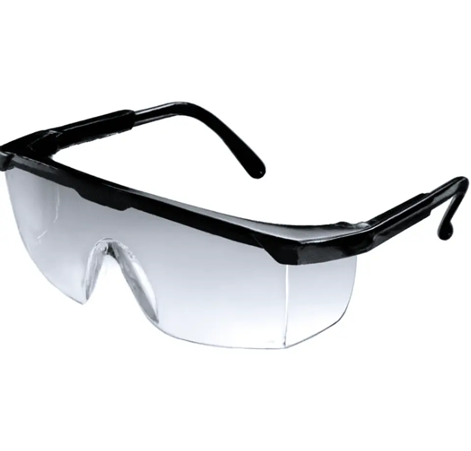 Lente de seguridad transparente con patillas, ANSI Z87.1 y EN 166 1