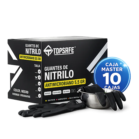 Guantes de Nitrilo Negro - TOPSAFE