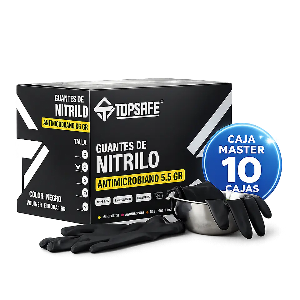 Guantes de Nitrilo Negro - TOPSAFE 1