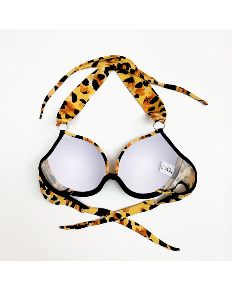 Sostén Bikini Gaia Gold Leopard