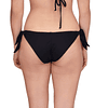 Calzón Bikini Lila Negro Textura Recogido