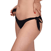 Calzón Bikini Lila Negro Textura Recogido