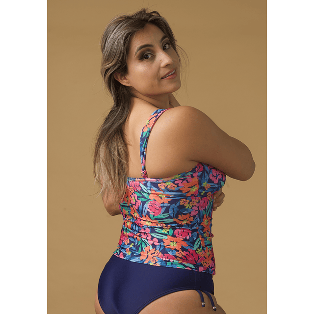 Tankini Lotus Flores Azul