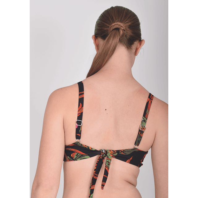 Sostén Bikini Coco Hojas Multicolor