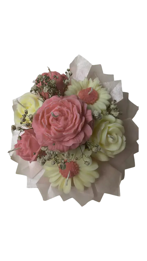 Velas Decorativas  Aromáticas  de cera de soja en bouquet