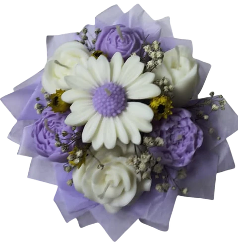 Velas Decorativas  Aromáticas  de cera de soja en bouquet