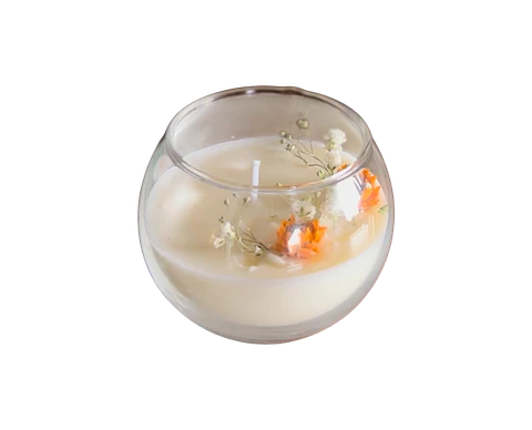 Vela decorativas aromática en envase de vidrio