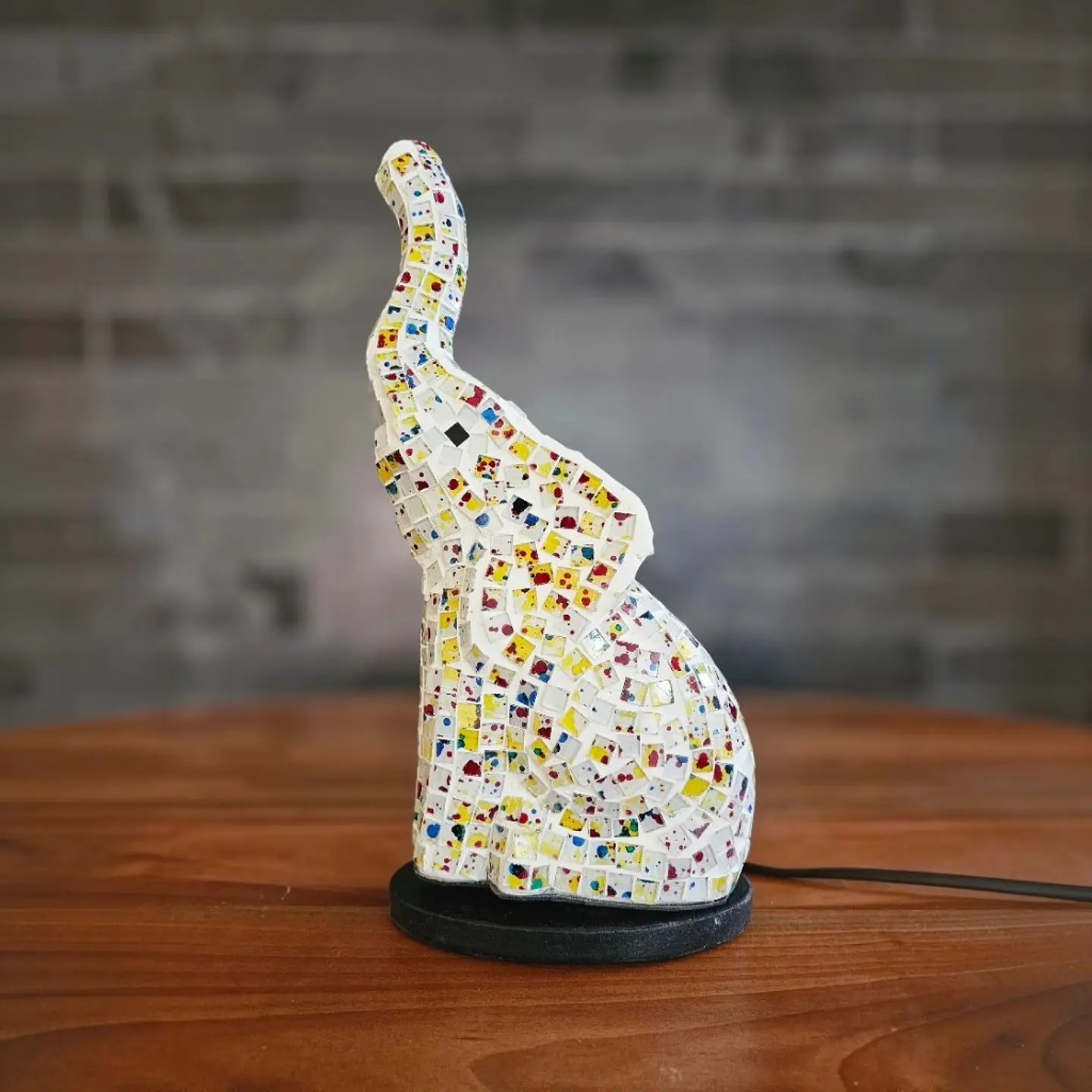 Lampara Mosaico Elefante Artesanal Chico 1