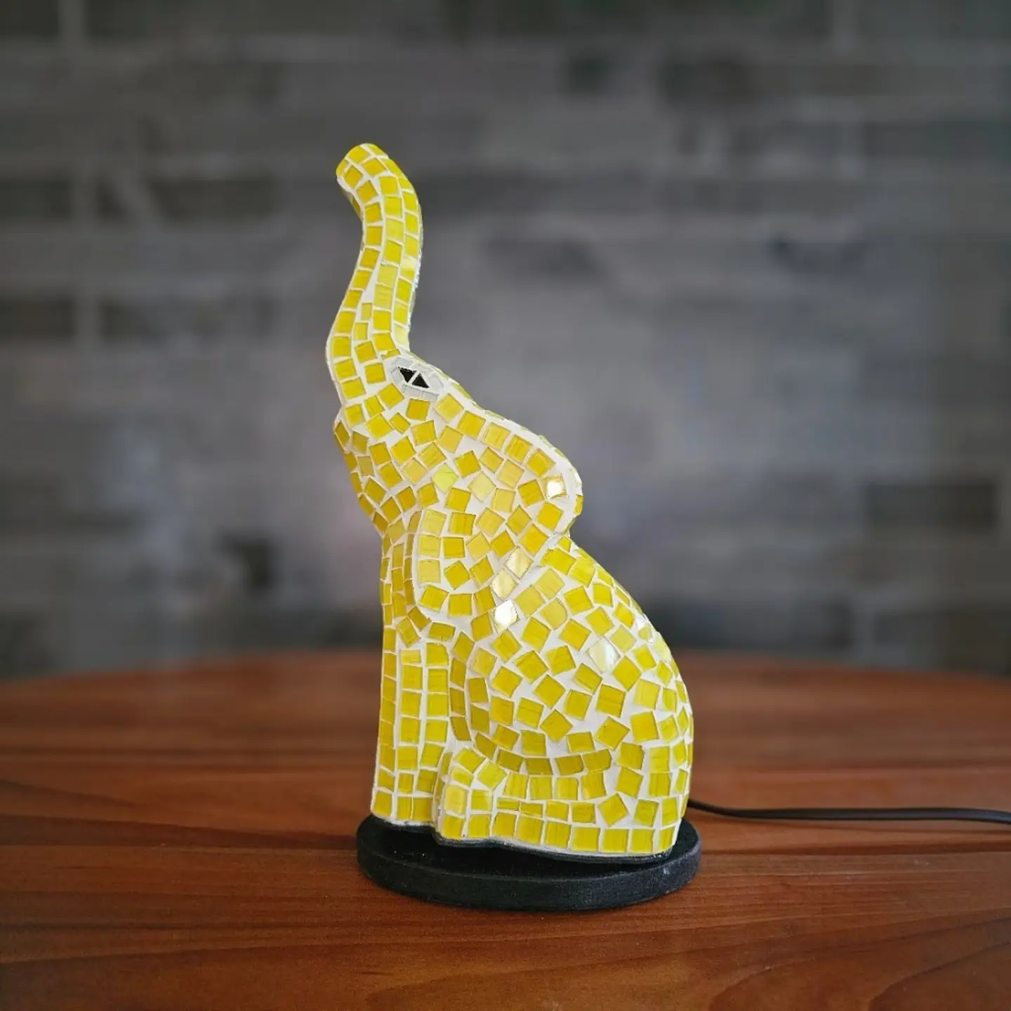 Lampara Mosaico Elefante Artesanal Chico 1