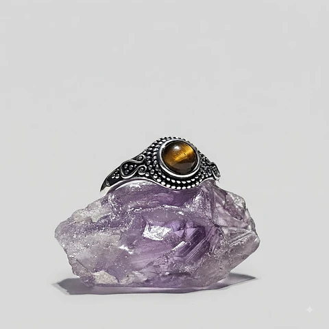 Anillo Ojo de Tigre en Plata 925