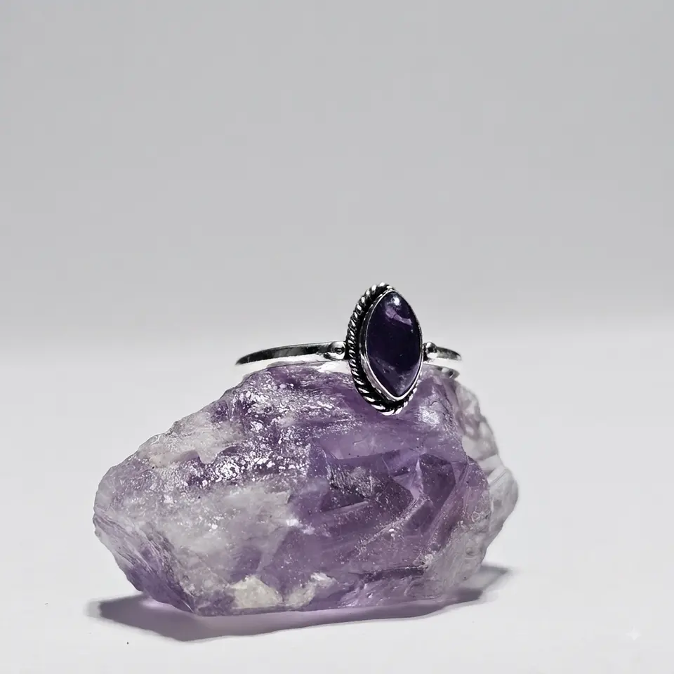 Anillo Amatista Violeta en Plata 925 1