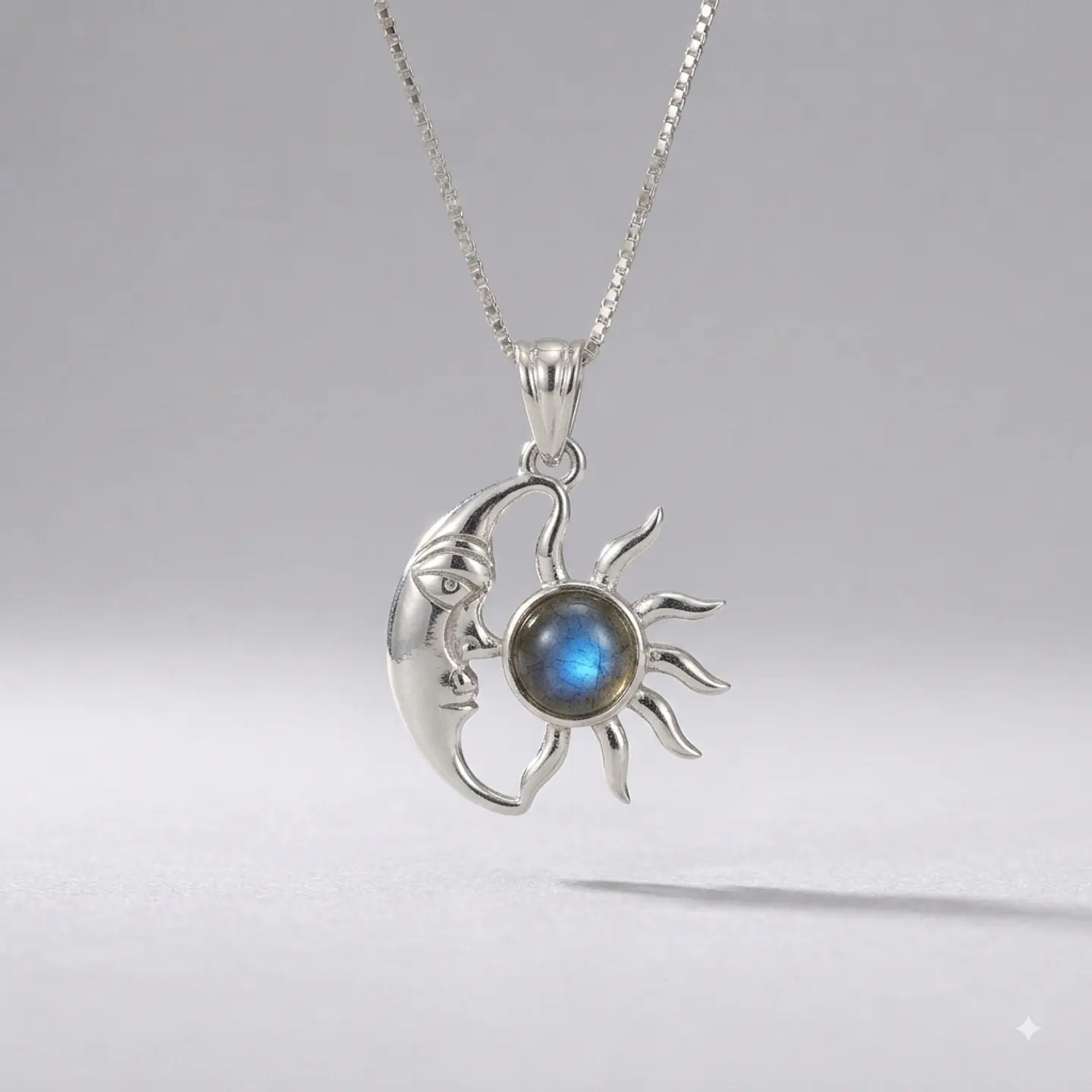 Colgante Luna y Sol en Labradorita y Plata 925 1