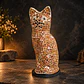 Lámpara Gato Mosaico Artesanal – Café, Ámbar y Negro - Miniatura 1