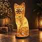 Lámpara Gato Mosaico Artesanal – Café, Ámbar y Negro - Miniatura 2