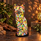 Lámpara Gato Mosaico Artesanal – Multicolor Arcoíris - Miniatura 2
