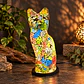 Lámpara Gato Mosaico Artesanal – Multicolor - Miniatura 2