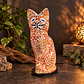 Lámpara Gato Mosaico Artesanal – Rojo, Naranjo y Blanco - Miniatura 1