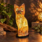 Lámpara Gato Mosaico Artesanal – Rojo, Naranjo y Blanco - Miniatura 2
