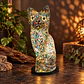 Lámpara Gato Mosaico Artesanal – Blanco, Café y Negro - Miniatura 2
