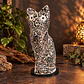 Lámpara Gato Mosaico Artesanal – Blanco, Café y Negro - Miniatura 1