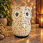 Lámpara Búho Mosaico Artesanal – Blanco Multicolor - Miniatura 1