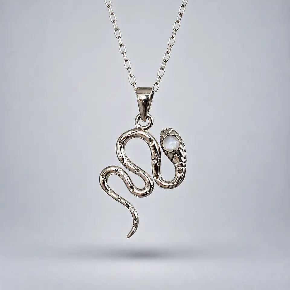 Colgante Serpiente – Piedra Luna 1