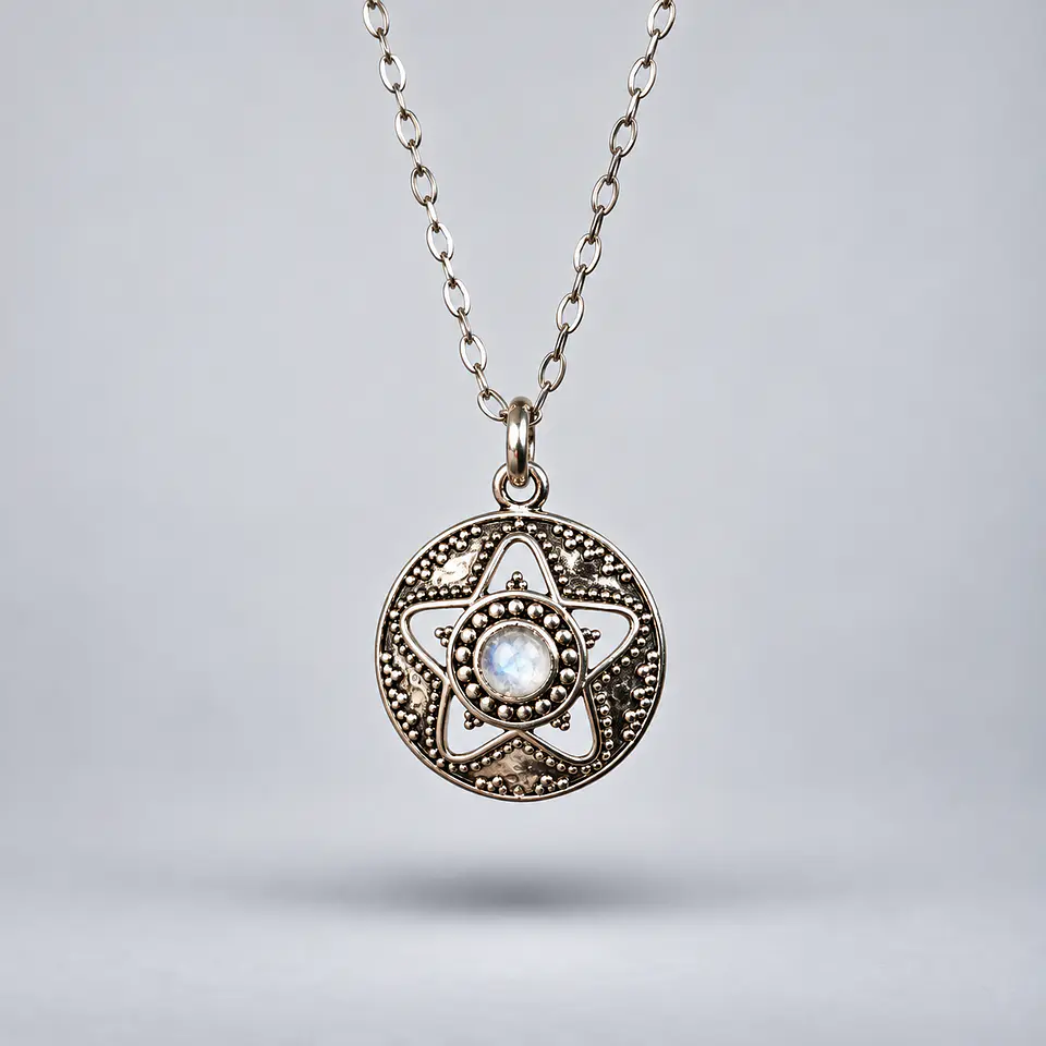 Colgante Mandala – Piedra Luna 1
