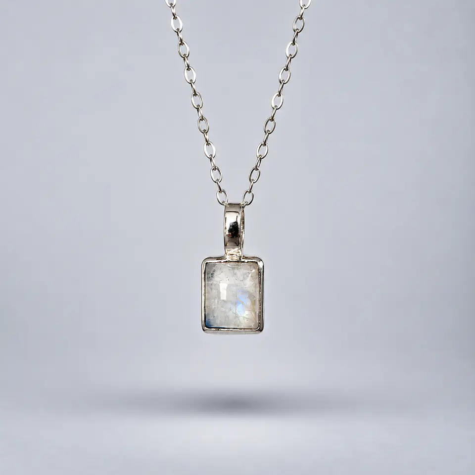Colgante Rectangular – Piedra Luna 1